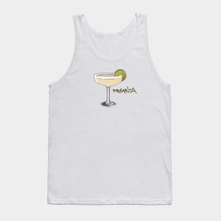 Margarita Cocktail Illustration Design Tank Top